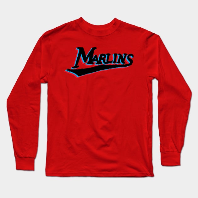 Miami Marliiiins 06 Long Sleeve T-Shirt by Very Simple Graph